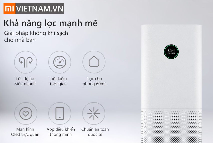 Khả Năng Lọc Máy Lọc Không Khí Xiaomi Mi Air Purifier Pro