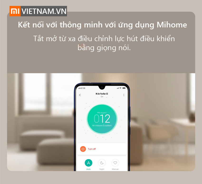 Kết nối app Mihome | Mi Air Purifier 3C