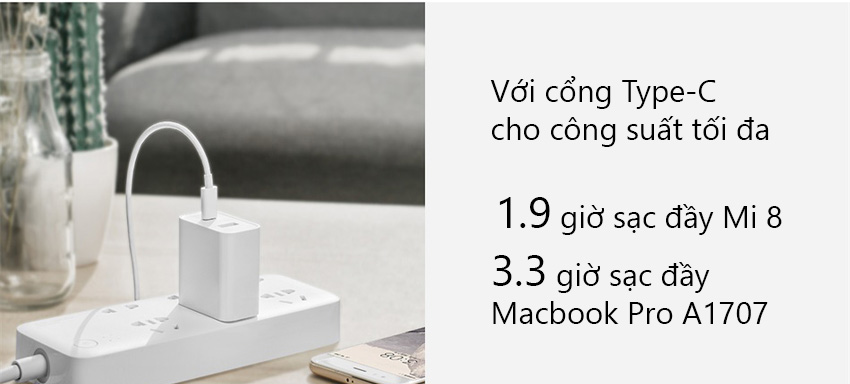 Củ Sạc Nhanh Xiaomi Type-C Chuẩn PD 30W (1A1C)