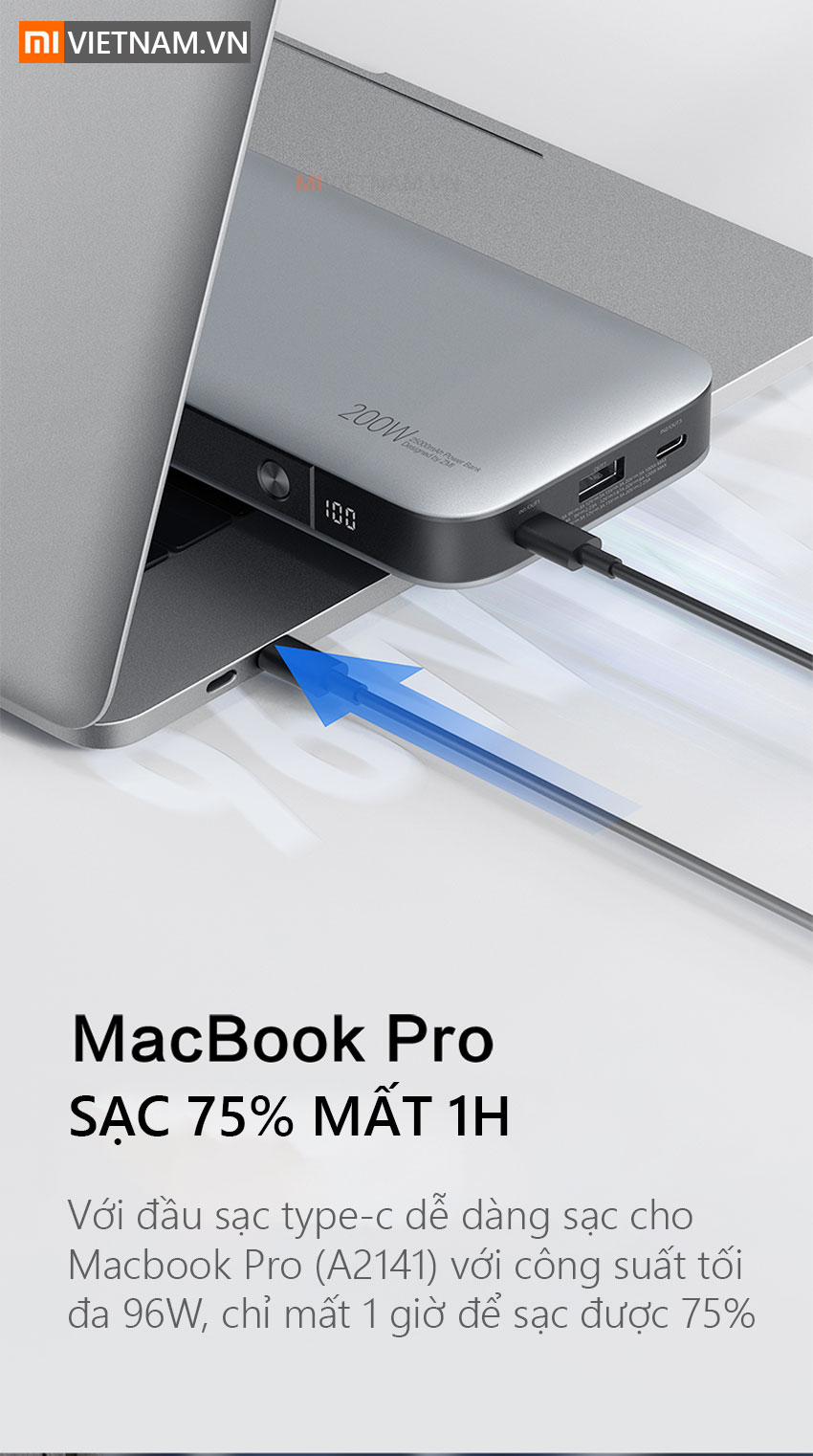 ZMI QB826 - sạc nhanh macbook pro