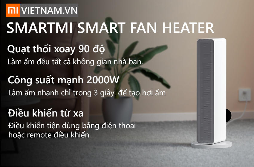 Máy quạt sưởi thông minh Smartmi Smart Fan Heater