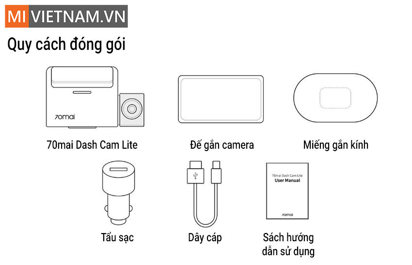 Camera Hành Trình 70mai Dash Cam Lite (Midrive D08) - Bản Quốc Tế