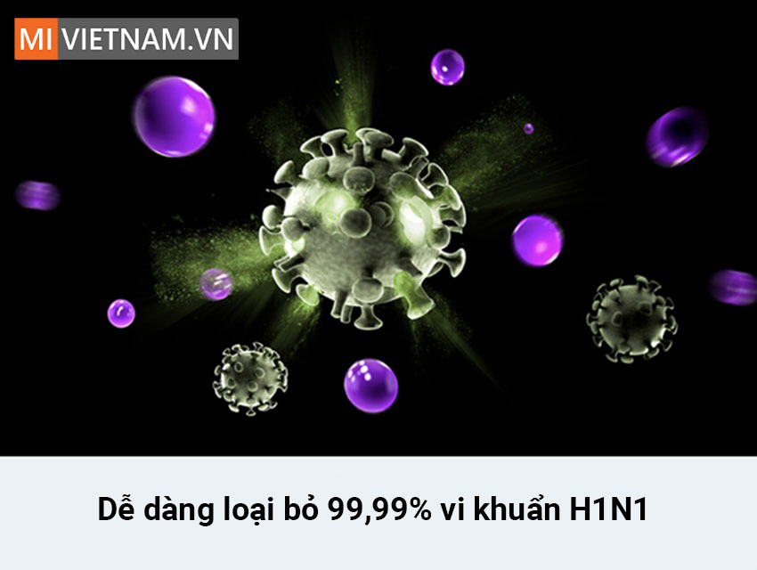 Loại bỏ 99,99% vi khuẩn H1N1