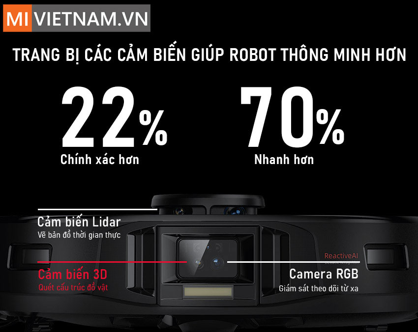 Cảm Biến Robot Hút Bụi Lau Nhà Roborock S7 MaxV Ultra