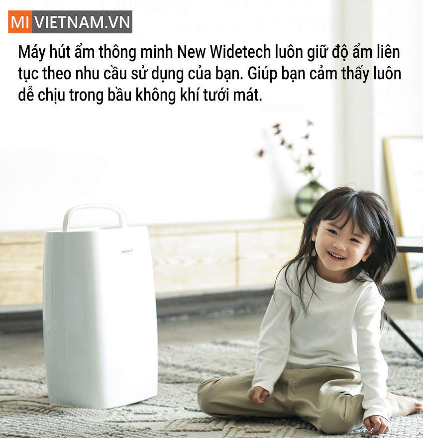 Máy hút ẩm không khí thông minh NEW WIDETECH 18L