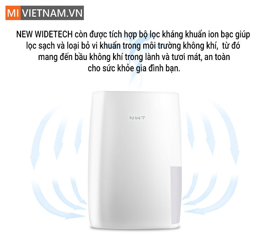 Máy hút ẩm không khí thông minh NEW WIDETECH 18L