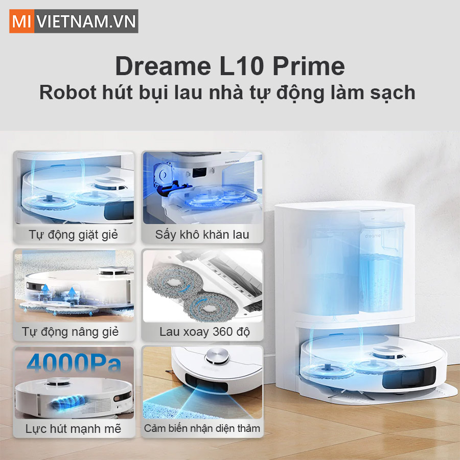 Robot Hút Bụi Lau Nhà Dreame L10 Prime - Bản Quốc Tế