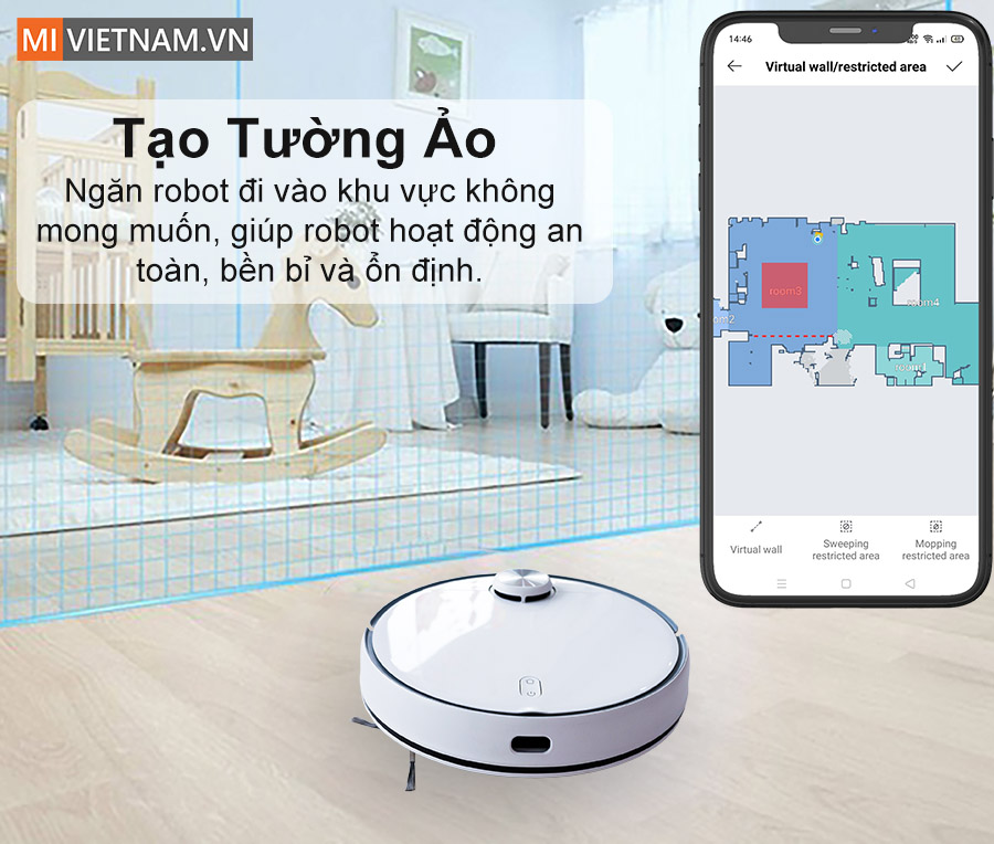 Redroad G10 Tạo tường ảo trên app