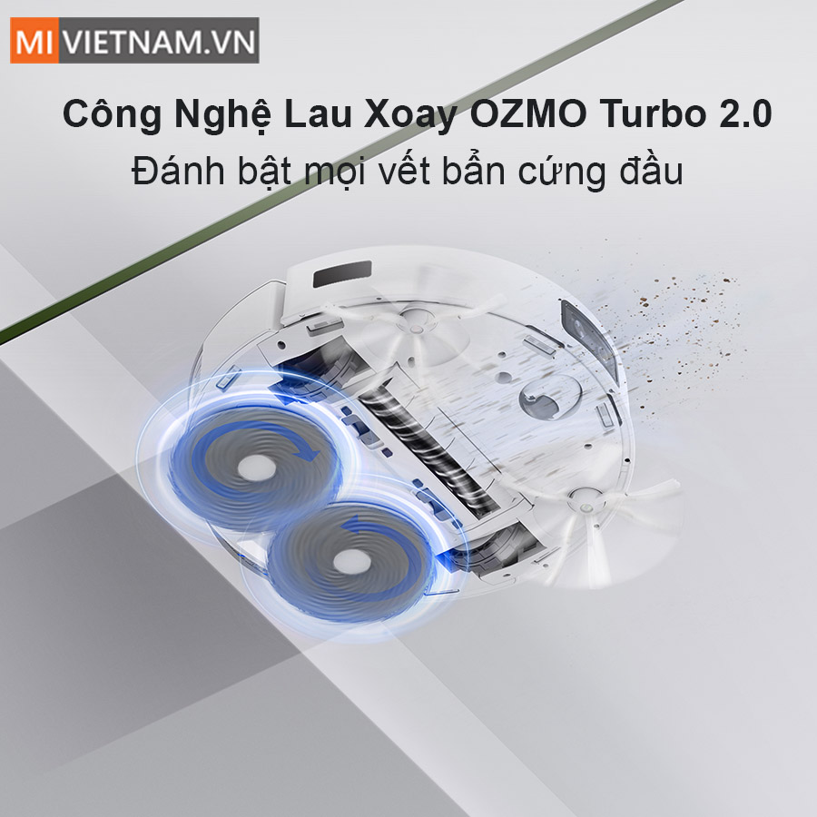 Deebot T10 Omni tích hợp Công nghệ lau xoay Ozmo Turbo 2.0 làm sạch mọi loại vết bẩn