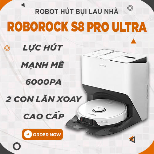 Robot hút bụi lau nhà Roborock S8 Pro Ultra