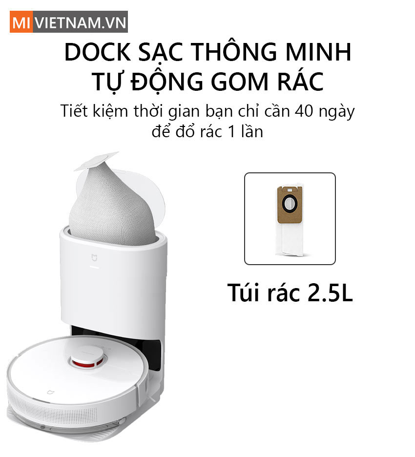 Dock Sạc Thông Minh Robot Hút Bụi Lau Nhà Dreame D10 Plus