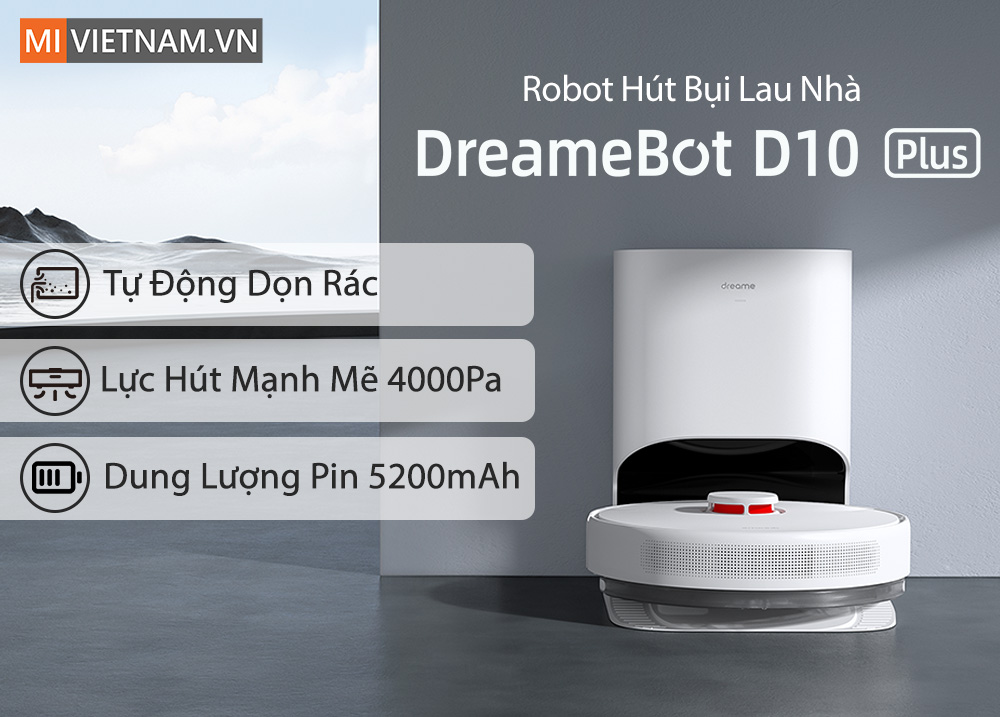 Robot Hút Bụi Lau Nhà Dreame D10 Plus
