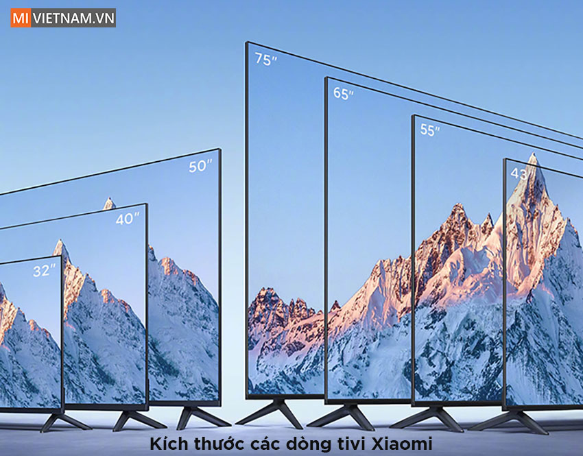 Kích thước các dòng tivi Xiaomi