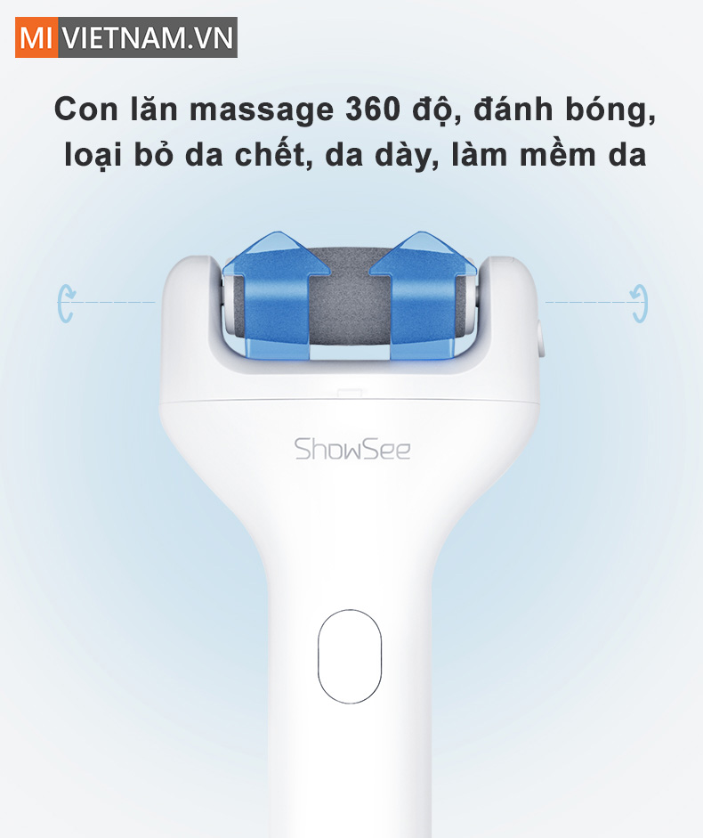 Máy Chà Gót Chân Xiaomi Showsee B1-W con lăn massage 360 độ