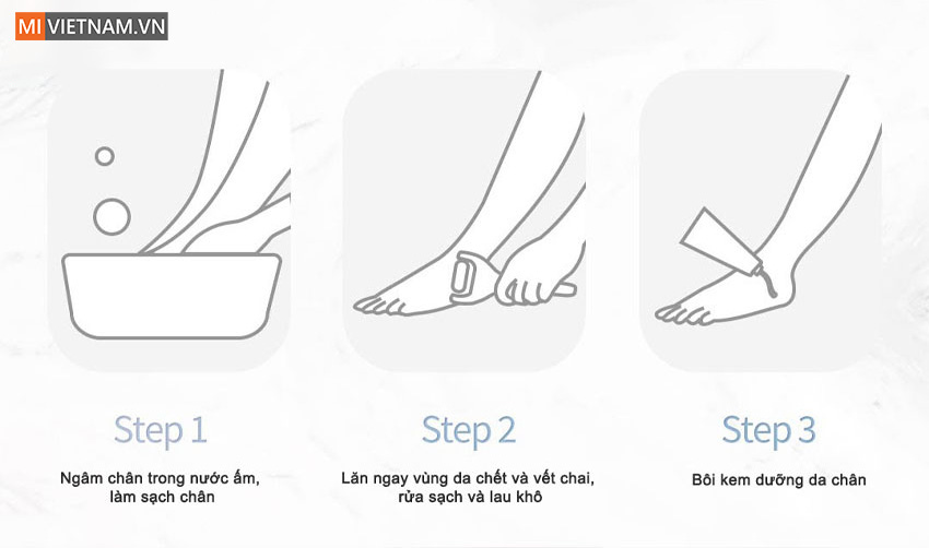 Hướng dẫn dùng máy chà gót chân Xiaomi Showsee B1-W