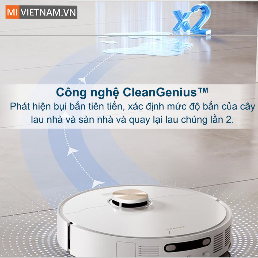 Công nghệ CleanGenius™ phát hiện vết bẩn giúp làm sạch hiệu quả