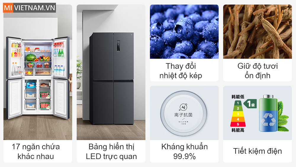 Ưu điểm nổi bật của Tủ lạnh Xiaomi Mijia 430L 4 cánh