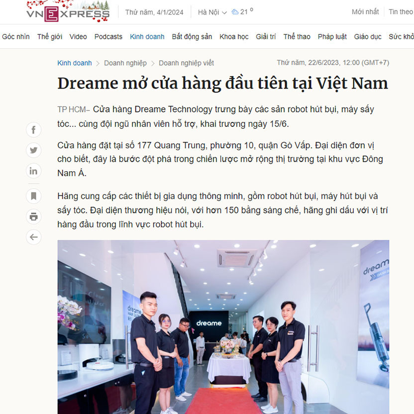 Báo VnExpress nói về Mi Việt Nam