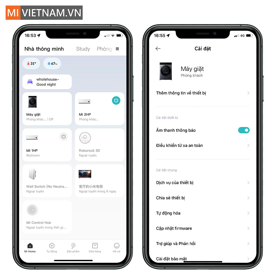 Kết nối App Mi Home