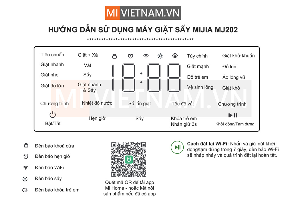 Máy giặt sấy Xiaomi Mijia MJ202