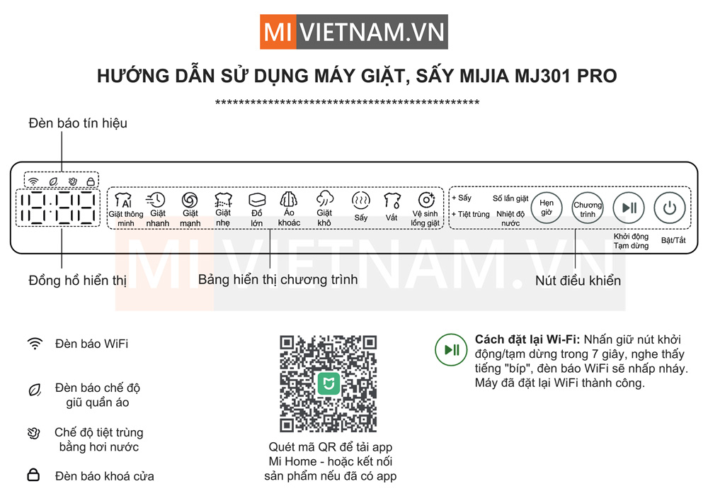 Máy giặt sấy Xiaomi Mijia MJ301 Pro