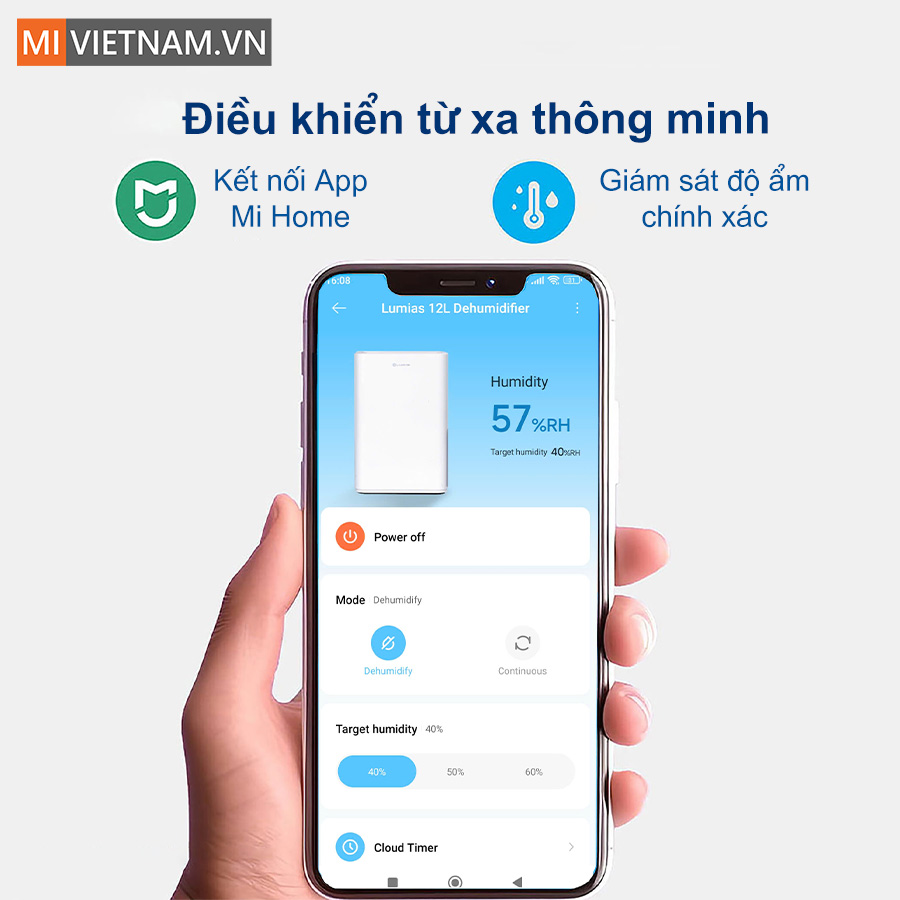 máy hút ẩm thông minh Lumias D3 12L 