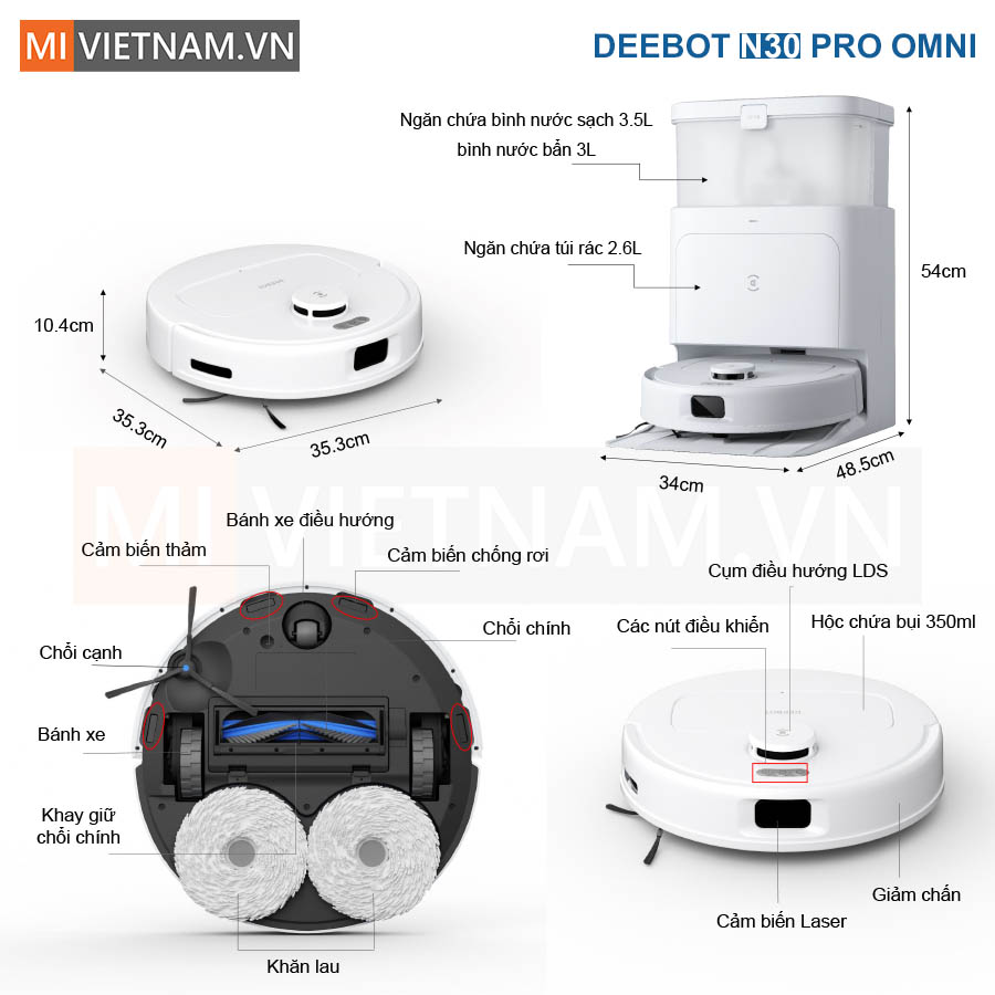 Ecovacs Deebot N30 Pro Omni