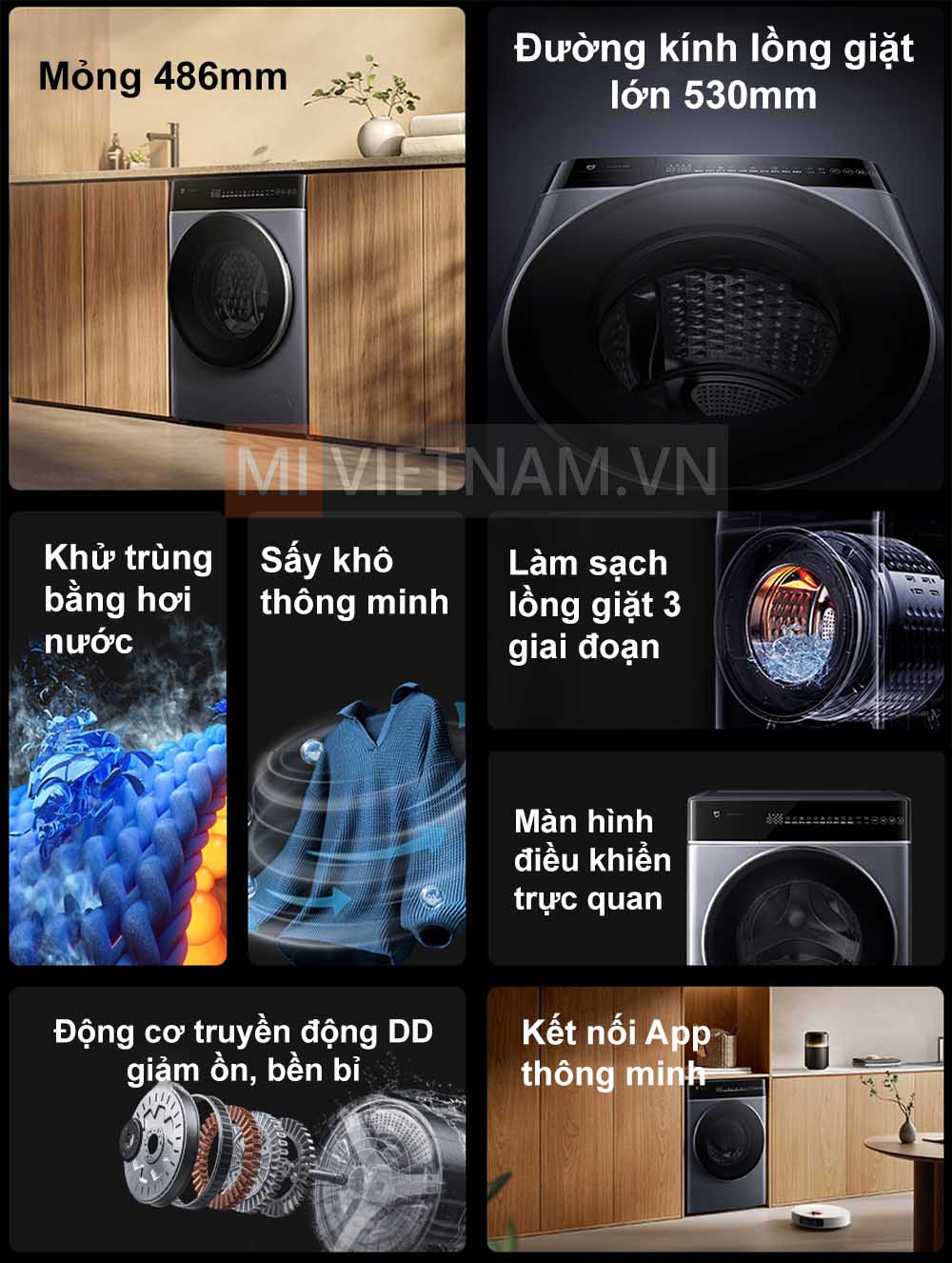 Ưu điểm nổi bật của máy giặt sấy Xiaomi Mijia Mj301 Pro