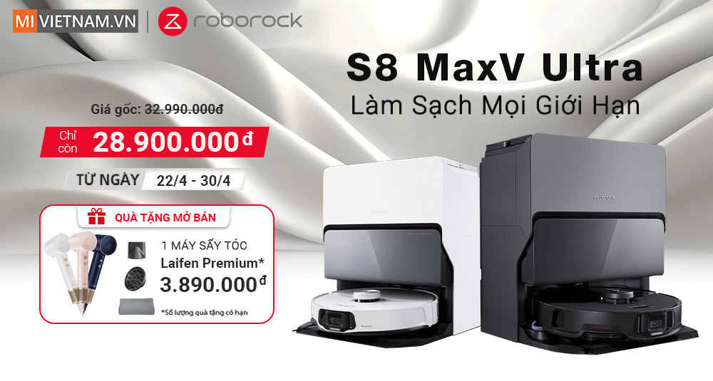 Ưu Đãi Siêu HOT Roborock S8 MaxV Ultra