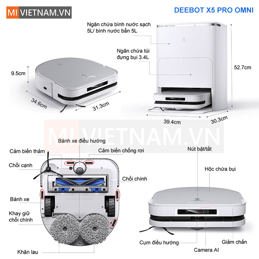 Robot Ecovacs X5 Pro Omni