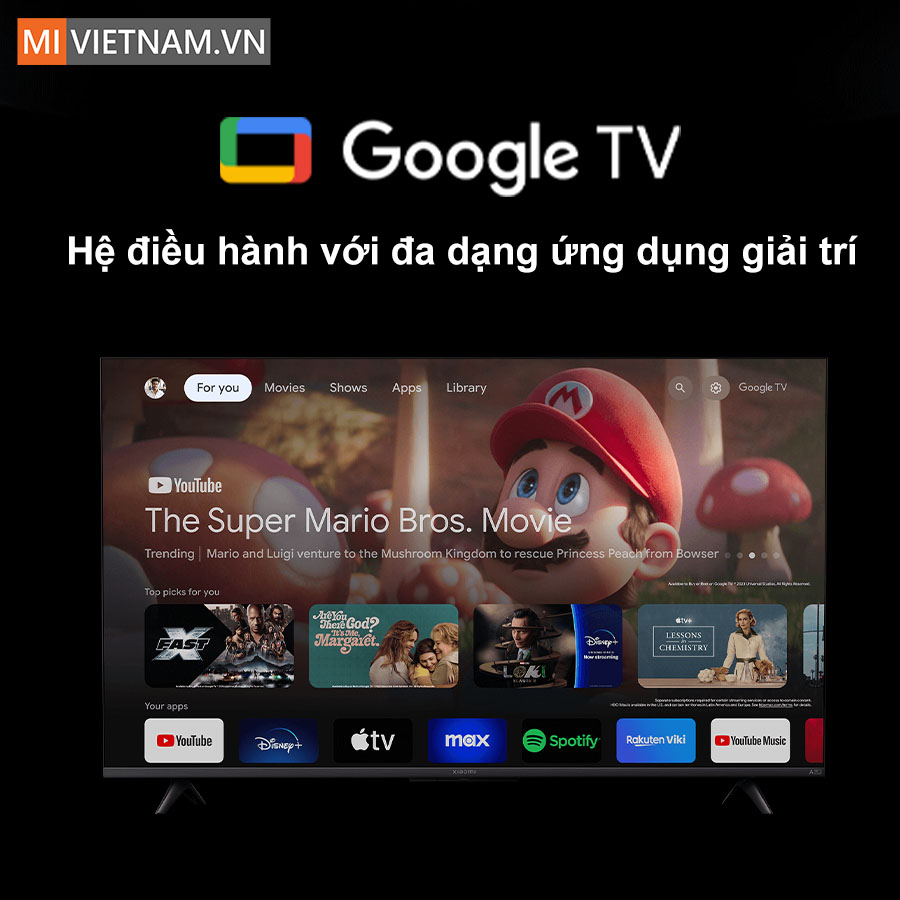 Hệ điều hành Google TV™ trên Tivi Xiaomi 43 inch A Pro QLED 2025