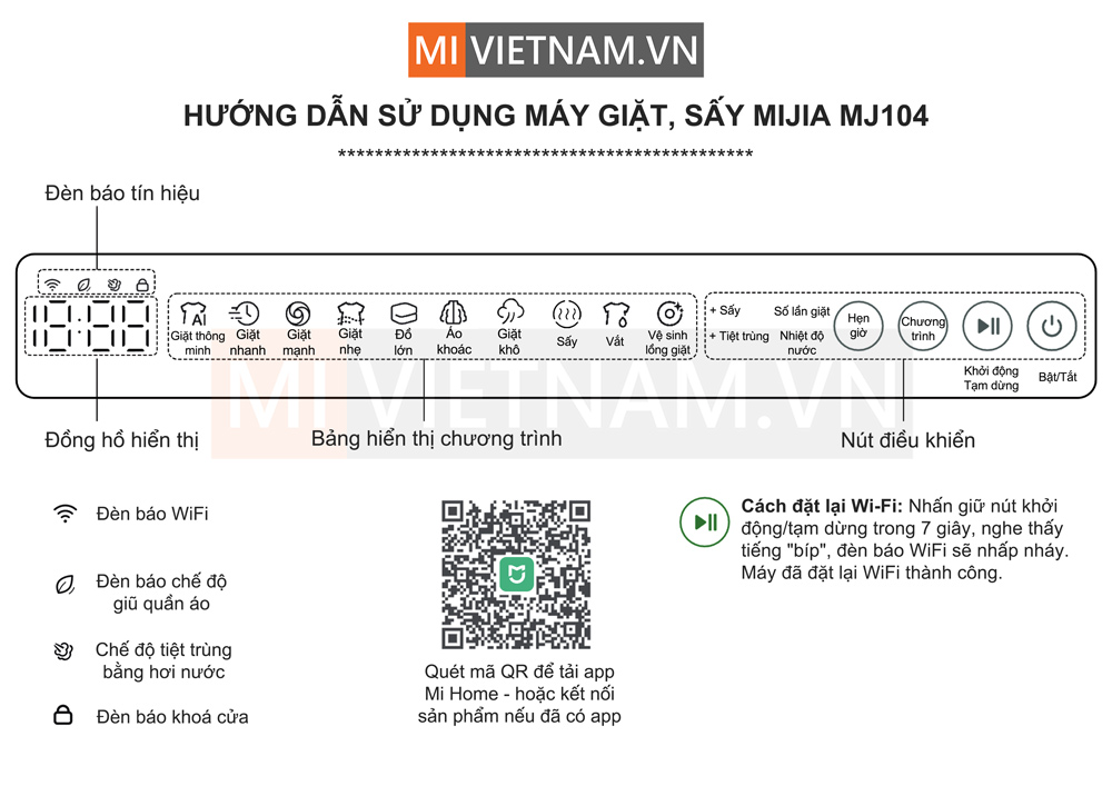 Máy giặt sấy Xiaomi Mijia MJ104