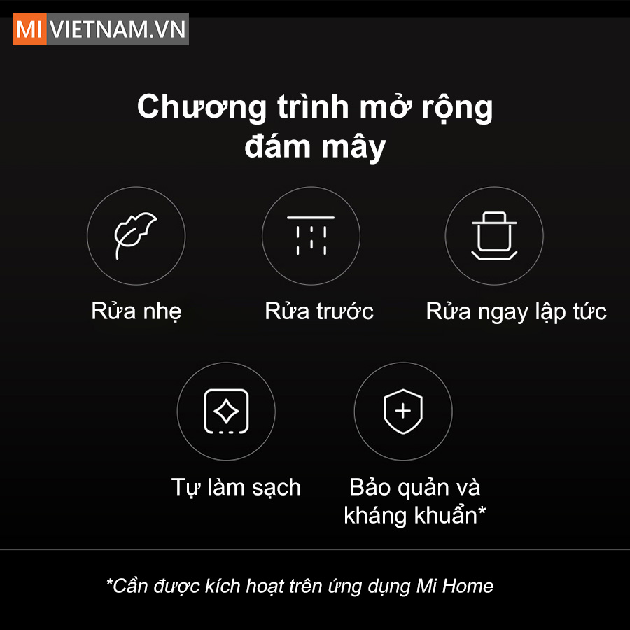 Đáp ứng mọi nhu cầu với 14 chế độ rửa linh hoạt