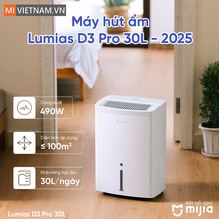 Máy hút ẩm thông minh Lumias D3 Pro 30L