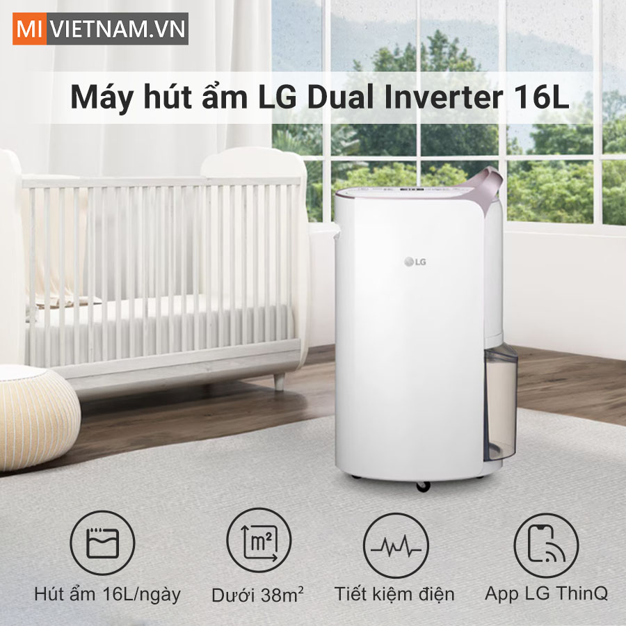 Máy hút ẩm LG Dual Inverter 16L