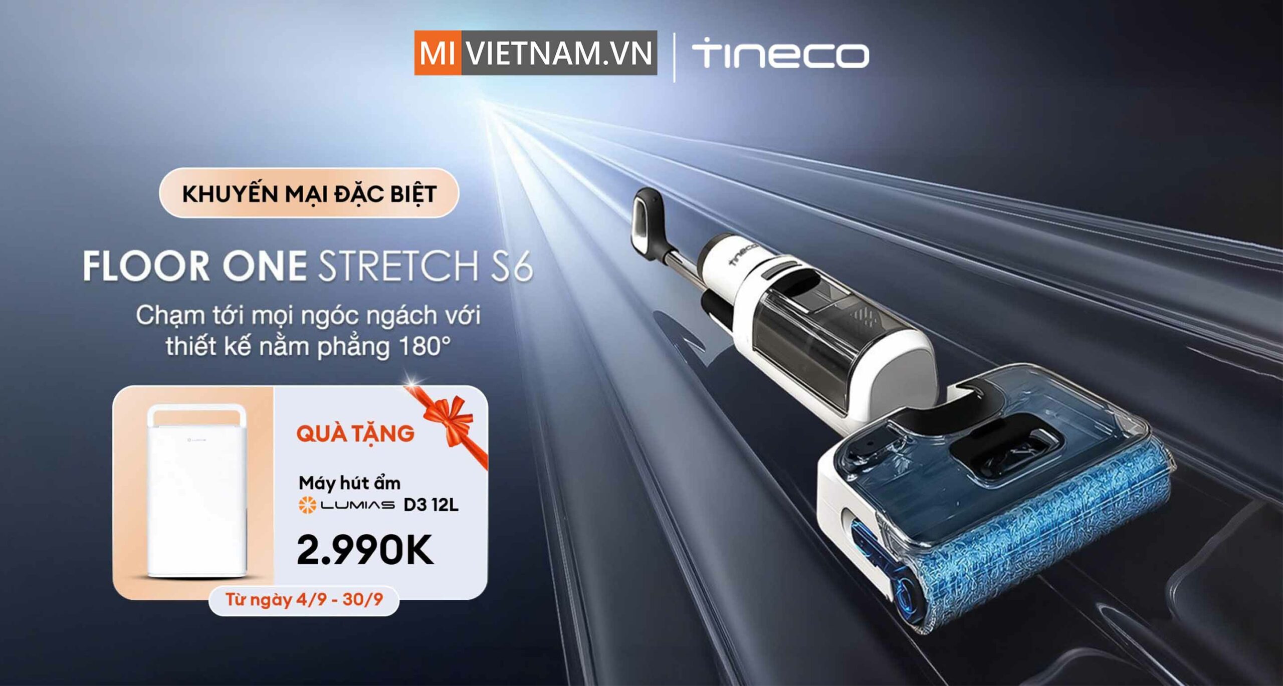 Ưu đãi HOT máy hút bụi lau nhà Tineco Floor One Stretch S6