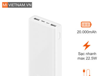 Pin Sạc Dự Phòng Xiaomi 20000mAh Sạc Nhanh 22.5W PLM18ZM