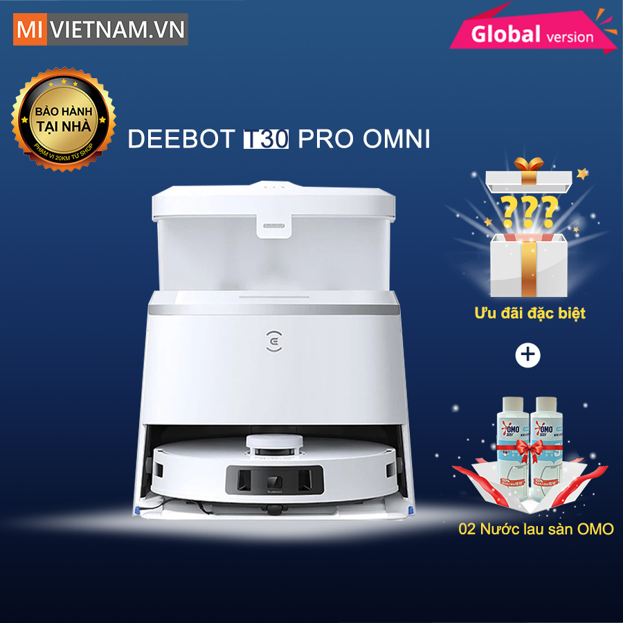 Robot hút bụi lau nhà Ecovacs Deebot T30 Pro Omni