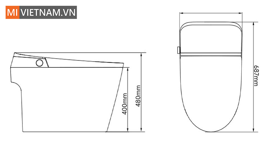 Bồn cầu thông minh tự động Xiaomi Dabai 