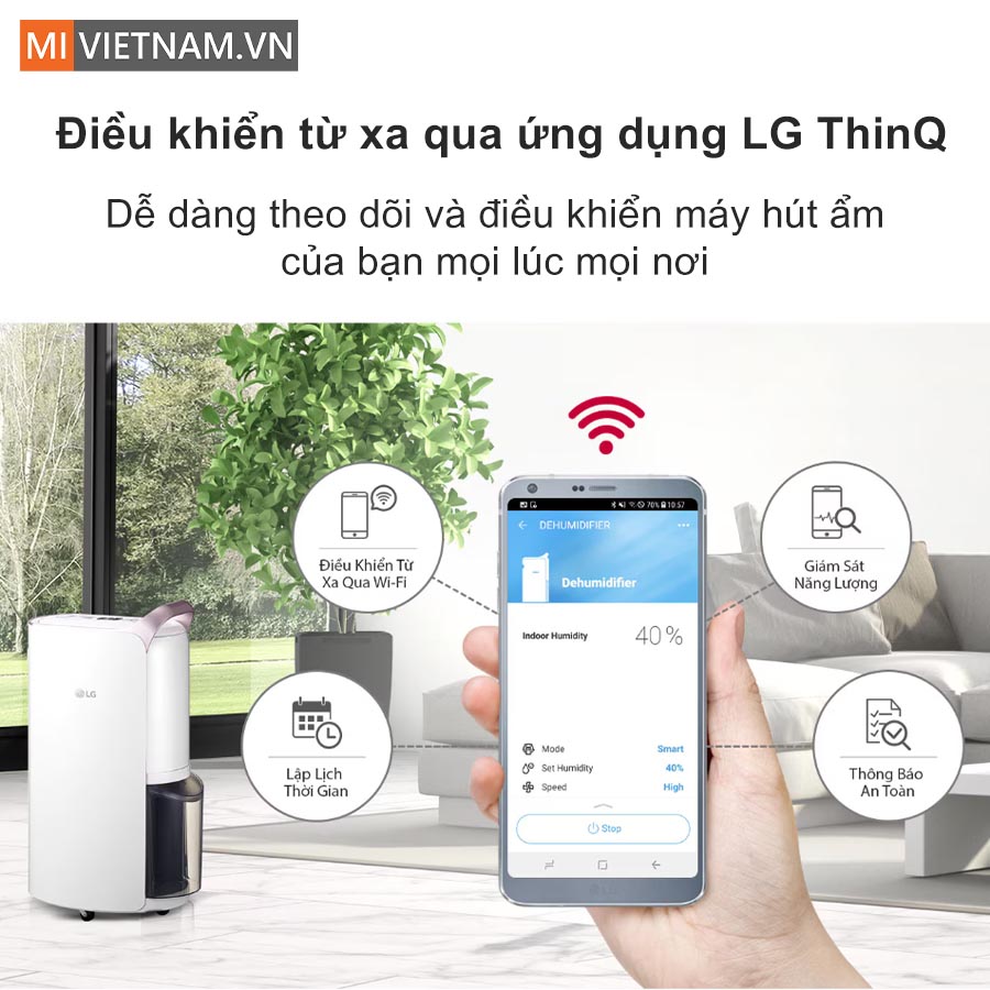 Điều khiển từ xa qua ứng dụng LG ThinQ