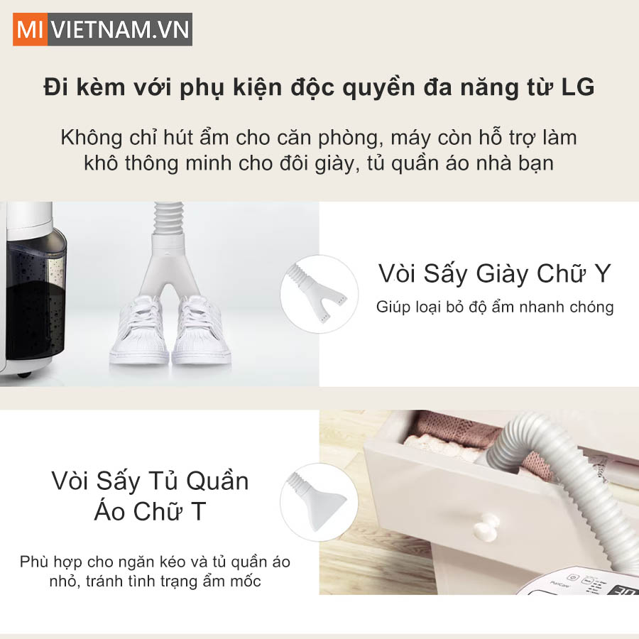 Đi kèm với phụ kiện độc quyền đa năng từ LG