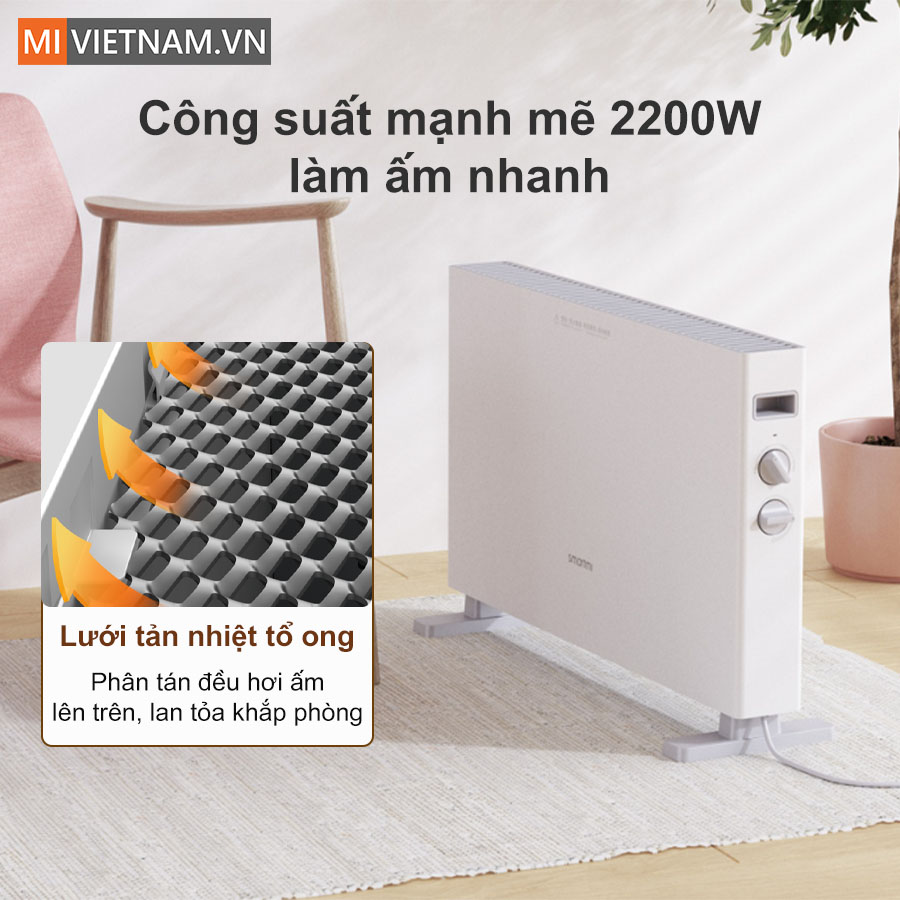 Máy sưởi ấm Xiaomi Smartmi 1S - DNQ04ZM, Nút Cơ - Bản Quốc Tế 7 máy sưởi ấm Xiaomi Smartmi 1S