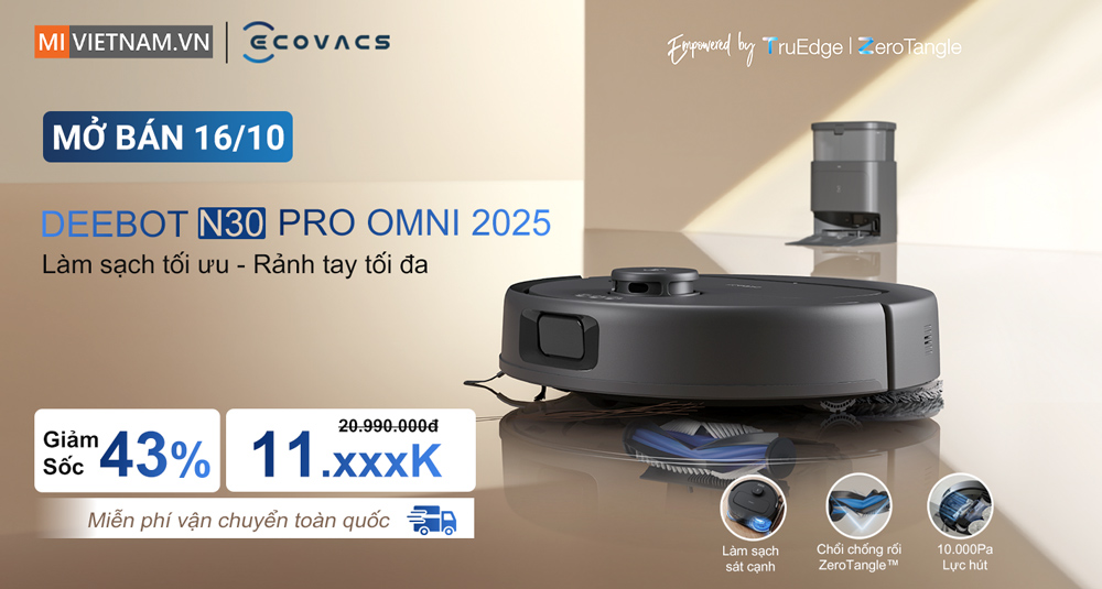 Mở bán Deebot N30 Pro Omni