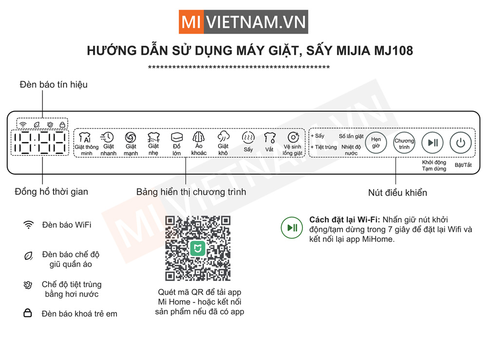 Máy giặt sấy Xiaomi Mijia MJ108