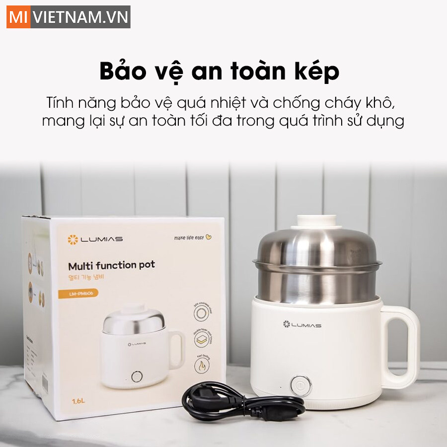 Nồi lẩu điện đa năng Lumias LM-PM606 1.6L 6 Nồi lẩu điện đa năng Lumias LM-PM606 1.6L