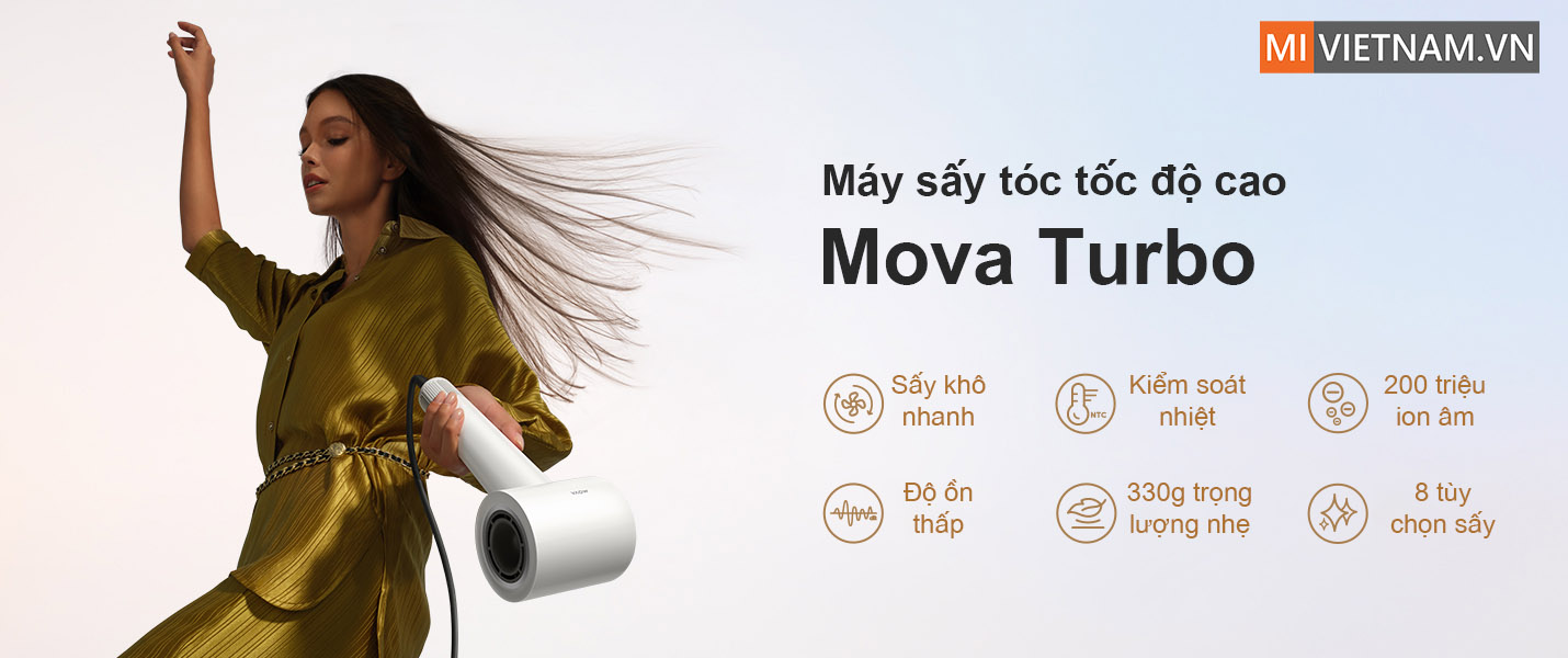 Máy sấy tóc tốc độ cao Mova Turbo