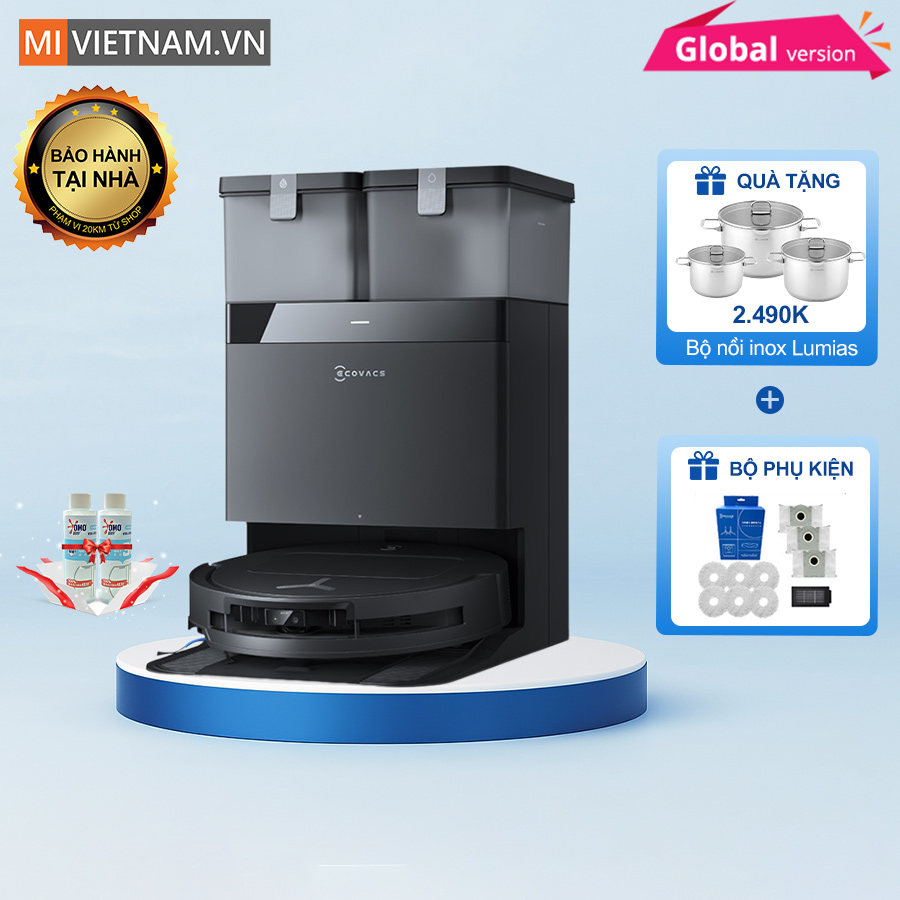 Robot hút bụi lau nhà Ecovacs Deebot T50 Pro Omni 2025 - Bản Quốc Tế 1 Robot hút bụi lau nhà Ecovacs Deebot T50 Pro Omni 2025 - Bản Quốc Tế