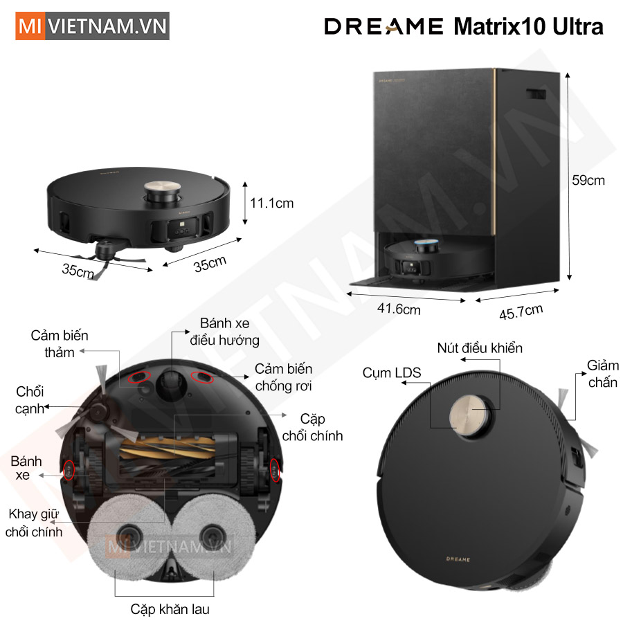 Robot hút bụi lau nhà Dreame Matrix10 Ultra - Bản Quốc Tế 11 Dreame Matrix10 Ultra