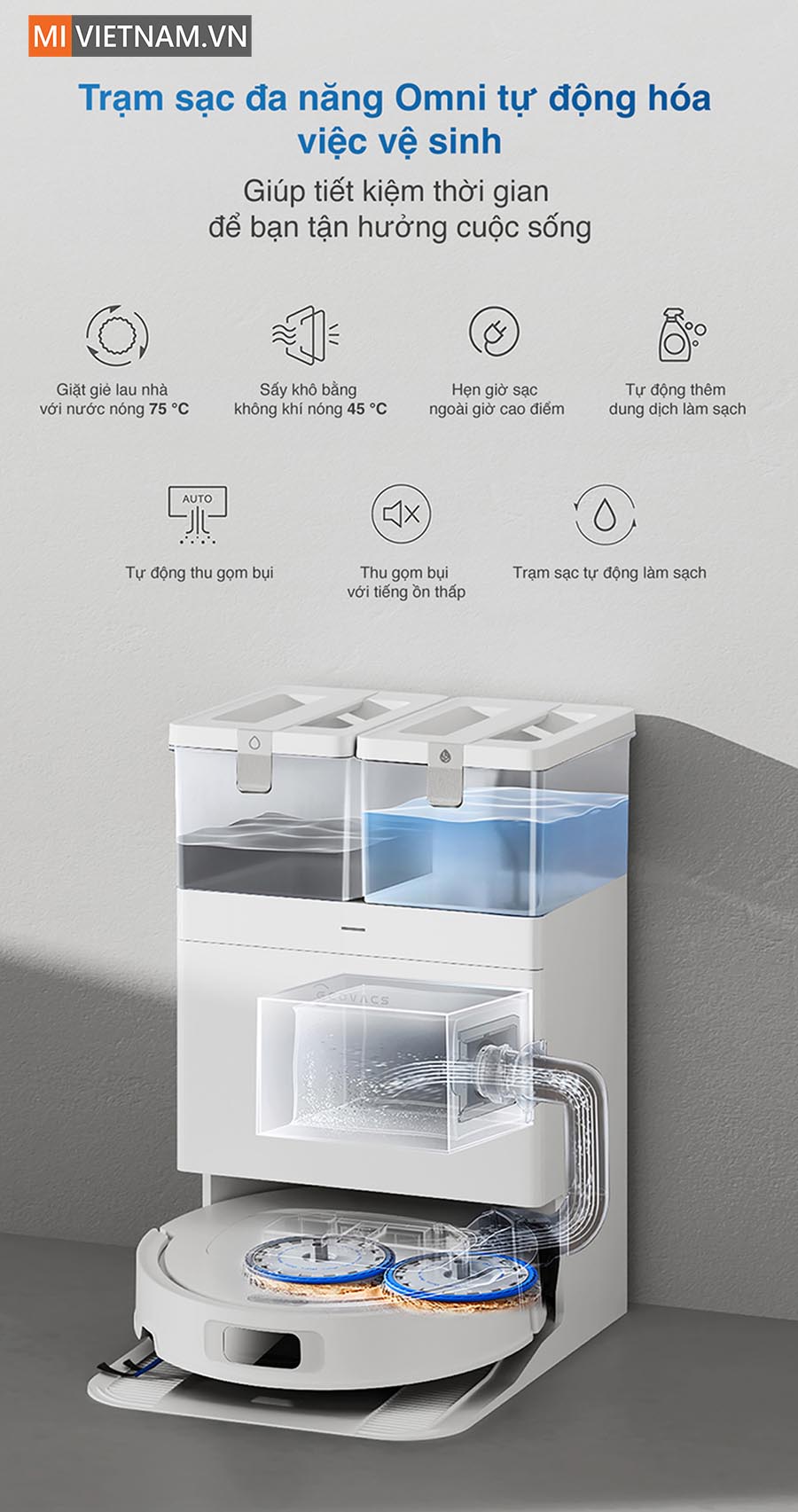 Trạm OMNI đa năng tự động làm sạch