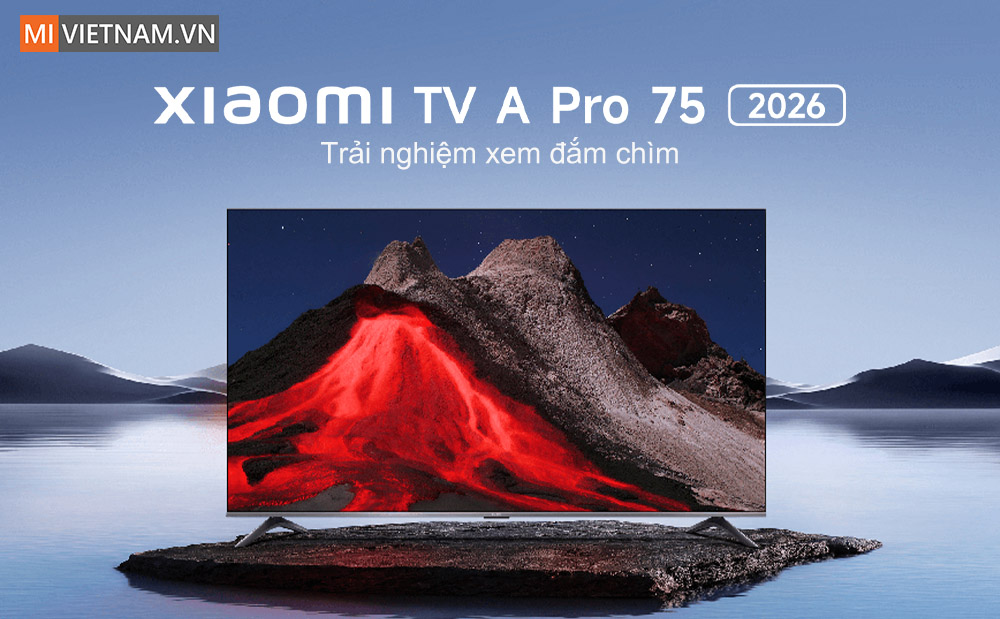 Tivi Xiaomi 75 inch A Pro Google TV QLED 2026